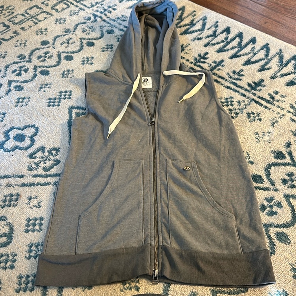 Ever brand gray sleeveless hoodie sweatshirt - Vintage